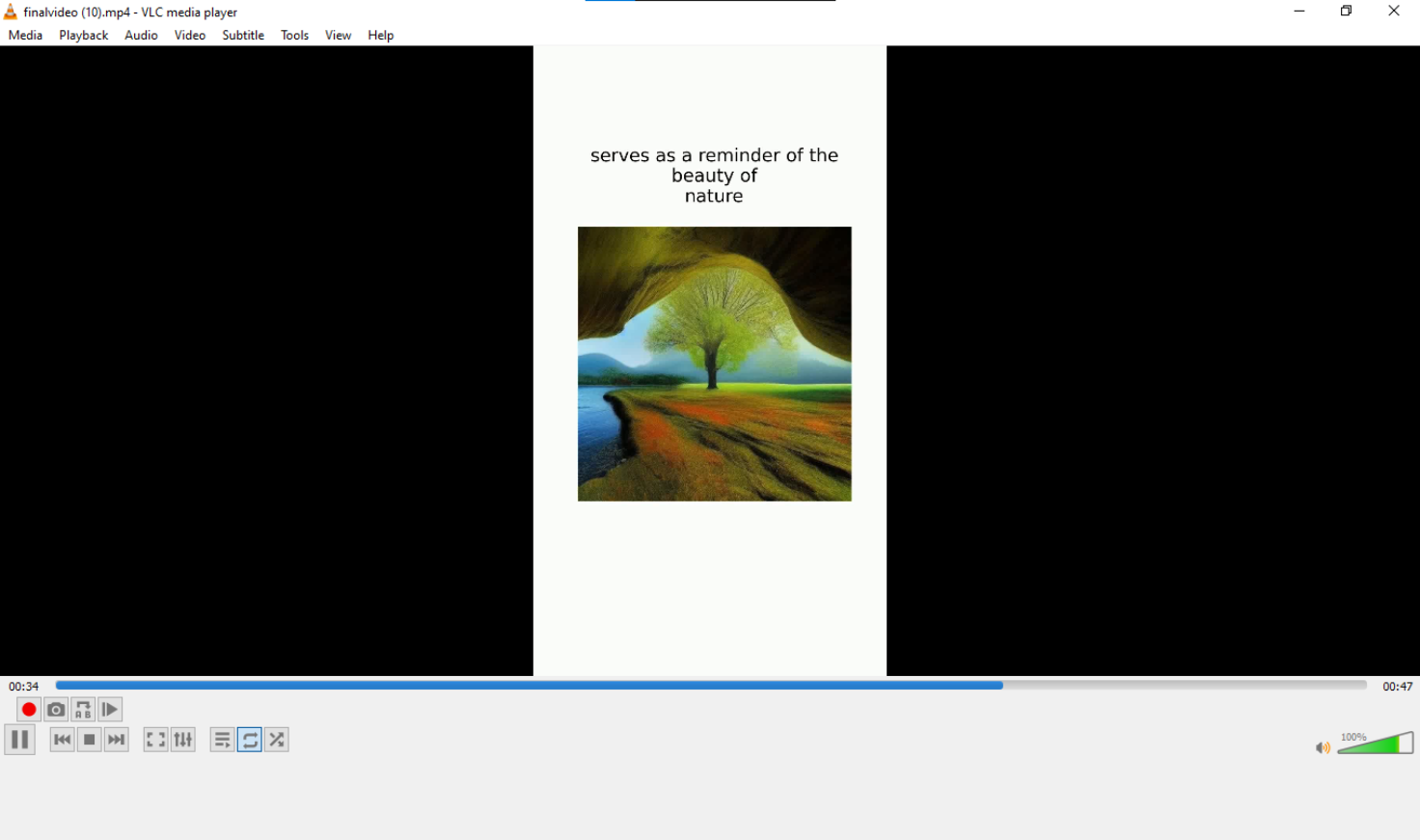 An AI-generated video timeline being rendered from text